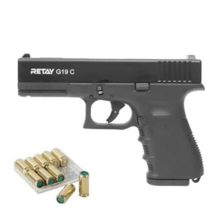 RETAY GLOCK 19 BLANK GUN +10 BLANK ROUNDS